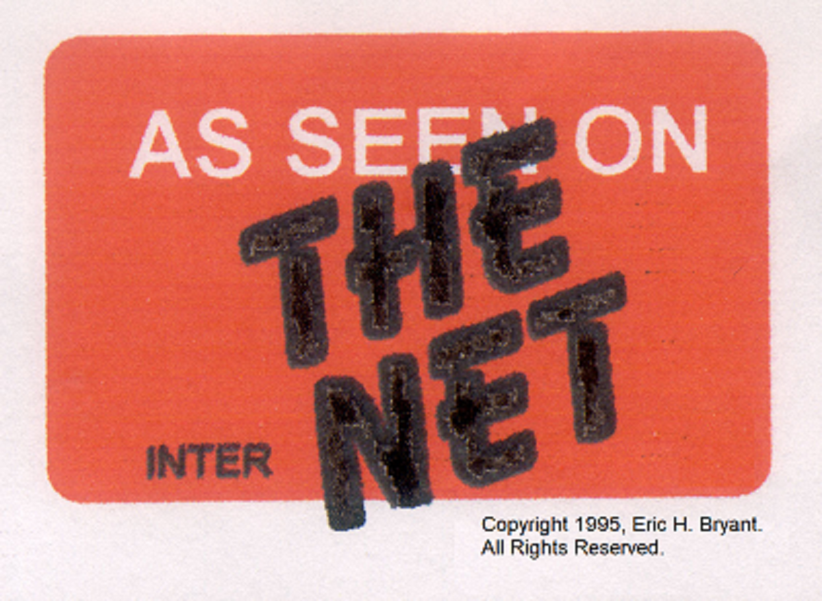 Original As Seen on the Internet advertising logo, circa 1995